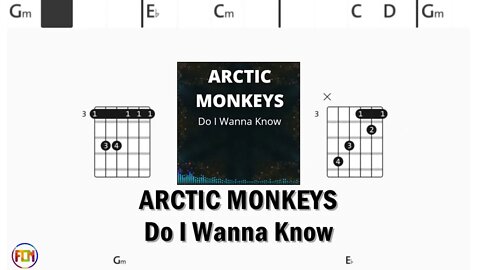 ARCTIC MONKEYS Do I Wanna Know - Guitar Chords & Lyrics HD