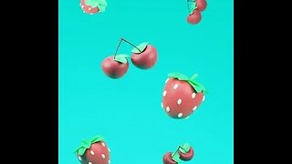 Modeling Cute Stylized Strawberries and Cherries in Blender [Time Lapse]