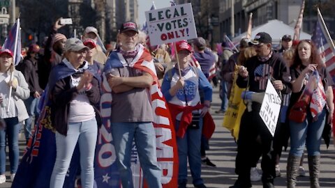 Thousands At 'Million MAGA March,' Unmasked And Talking Election Fraud