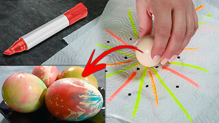 How to dye Easter eggs with felt pens or markers