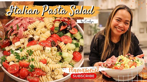 Italian PASTA SALAD with HOMEMADE Dressing Recipe | Flavorsome