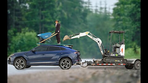 Jetski in the lamborghini Urus Backseat