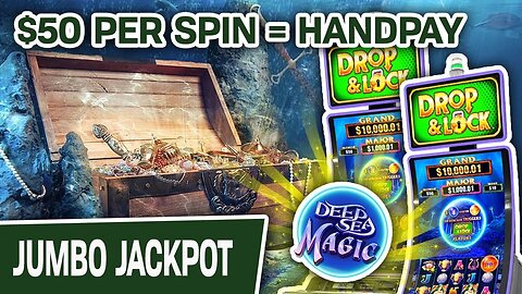 🎰 $50 Per Spin = Jackpot 🤿 Drop & Lock Deep Sea Magic Gives Me a Giant Win