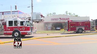 Car slammed into a Family Dollar store