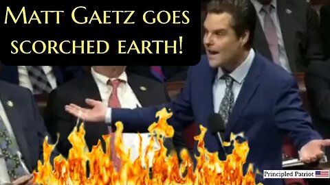 Matt Gaetz goes SCORCHED earth on house floor republicans!