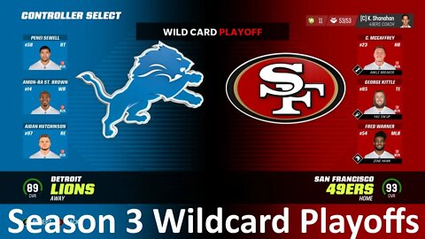 Madden Nfl 23 Lions Vs 49ers Playoffs S3 Wildcard
