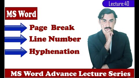 How do insert a hyphenation feature in word|breaks|line numbers|hyphenation|page layout|Sadarkhantv