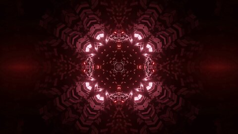 FREE background video vj loop | glowing red abstract sci-fi tunnel visual