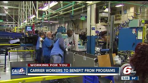 Carrier workers can receive financial assistance to aid in job search