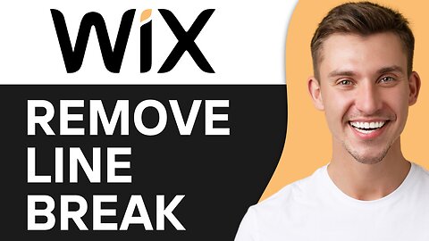 HOW TO REMOVE LINE BREAK ON WIX