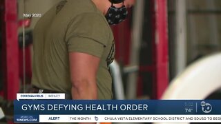 Gyms defying health order