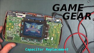 003 - Sega Game Gear Repair - Capacitor Replacement how to #1 - 837-9537-01 VA4 2110k