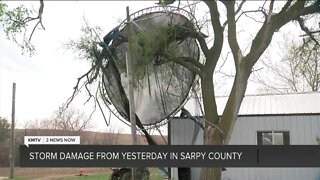 Storm damage in Gretna