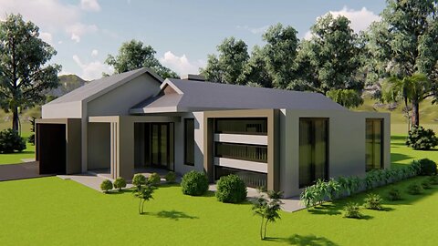 Three bedroom | Pool | Affordable house design | | hip roof design | concrete roof design | gable