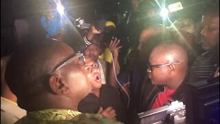 VIDEO: ANC head of campaigns Fikile Mbalula outside Winnie Madikizela-Mandela's home (JMm)