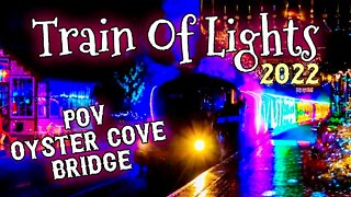 The MAGICAL Christmas Train Of Lights Devon | POV Oyster Cove Bridge