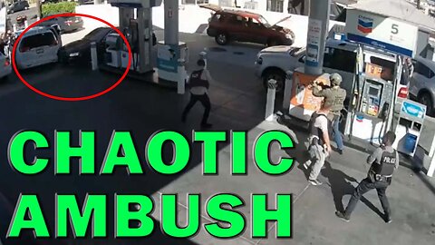 Attempted Murderer Ambushed By Multiple Officers At Gas Station On Video! LEO Round Table S08E226