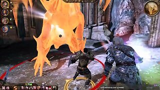 Dragon Age Origins - Fighting a dragon