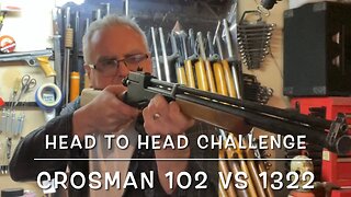 Head to head challenge Crosman 102 vs buck rail 1322 carbine 22 caliber pumpers FTW Oldest vs newest