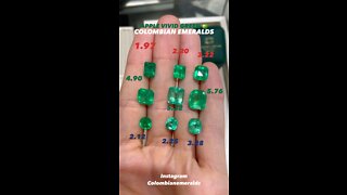 Vivid Apple green loose natural Colombian emerald mixed shape parcels on hand and for sale