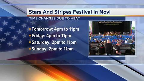 Heat changes time of Stars and Stripes Festival in Novi