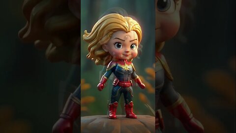 Cute Captain Marvel figurine #shorts#shortsvideo#CaptainMarvel #Figurine #Chibi