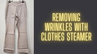 Removing Wrinkles with Clothes Steamer. Very Satisfying