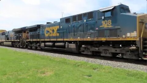 CSX Manifest Mixed Freight Train with Two DPU's From Berea, Ohio June 5, 2021