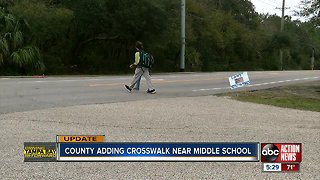 County making major safety updates near Riverview middle school, includes adding crosswalks