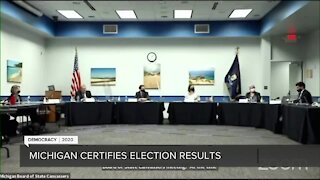 Michigan Board of State Canvassers votes to certify election results