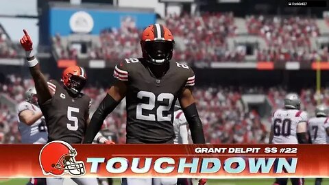 Pick Six by Grant Delpit #ClevelandBrowns #Defense #Madden24 #H2H