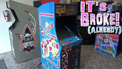 The Namco Ms. Pac Man / Galaga 20th Reunion Cabinet, Was Released 22 Years Ago! Needs Repair Already