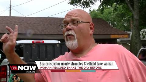 Giant snake attacks woman in Sheffield Lake, Ohio