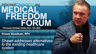 Shawn Needham, RPh at Medical Freedom Forum Nov. 11, 2023