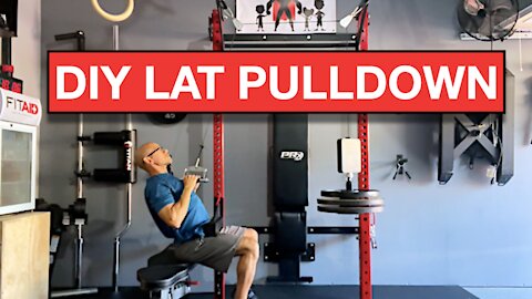 DIY Lat Pulldown Pulley System (Plate Loaded)
