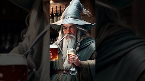Gandalf Drinking Beer #funny #viral #shorts