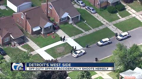 Off-duty Detroit police officer accidentally shoots herself on city's west side