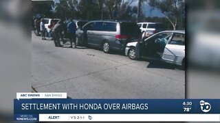Settlement with Honda over airbags