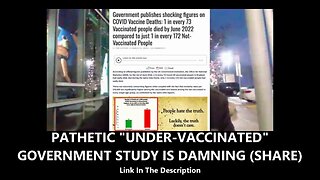 PATHETIC "UNDER-VACCINATED" UK GOVERNMENT STUDY IS DAMNING (SHARE)