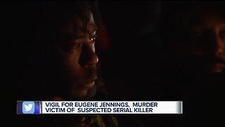 Vigil for Eugene Jennings, murder victim of suspected serial killer