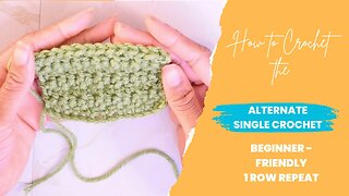 How to Crochet the Alternate Single Crochet Stitch