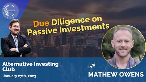 Due Diligence on Passive Investors