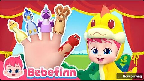 EP120 | Dino Finger Family 🦖🖐| Bebefinn Nursery Rhymes for Kids