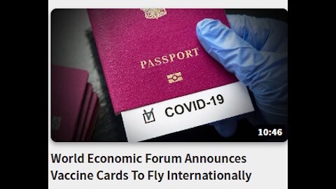 World Economic Forum Announces Vaccine Cards To Fly Internationally
