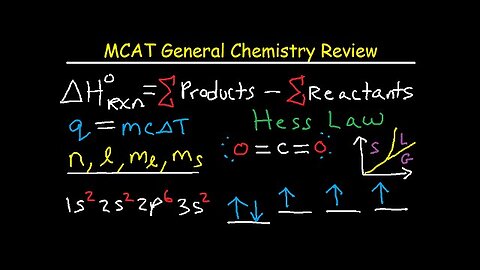 MCAT General Chemistry Lectures Review Prep Part 2 – Equations & Practice Questions