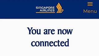 SINGAPORE AIRLINES AEROPLANE WIFI ON BOARD