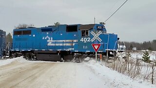 First Freight Train South After The "Blizzard" Last Week! 1/4 #trainvideo #trains | Jason Asselin