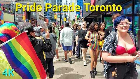 【4K】Pride Parade celebration 🌈 Toronto Canada 🇨🇦