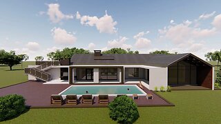 5 Bedroom House design- open plan kitchen, dining, 5 bed,3 bathrooms, double garage, Laundry,