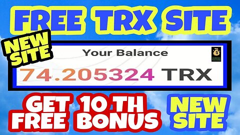 NEW TRX SITE LAUNCHED -- NEW SITE -- GET 10 TH FREE BONUS -- 100% PAYING -- FREE TRX MINING